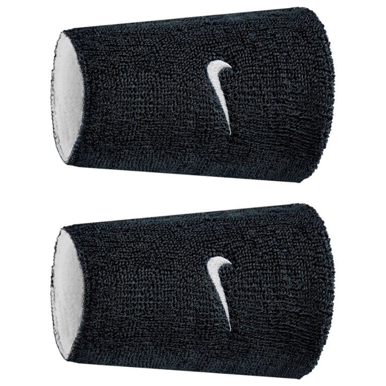 Nike Sweatband Swoosh Classic Reversible Doublewide Jumbo (Cotton Blend) 2025 black/white - 2 pieces